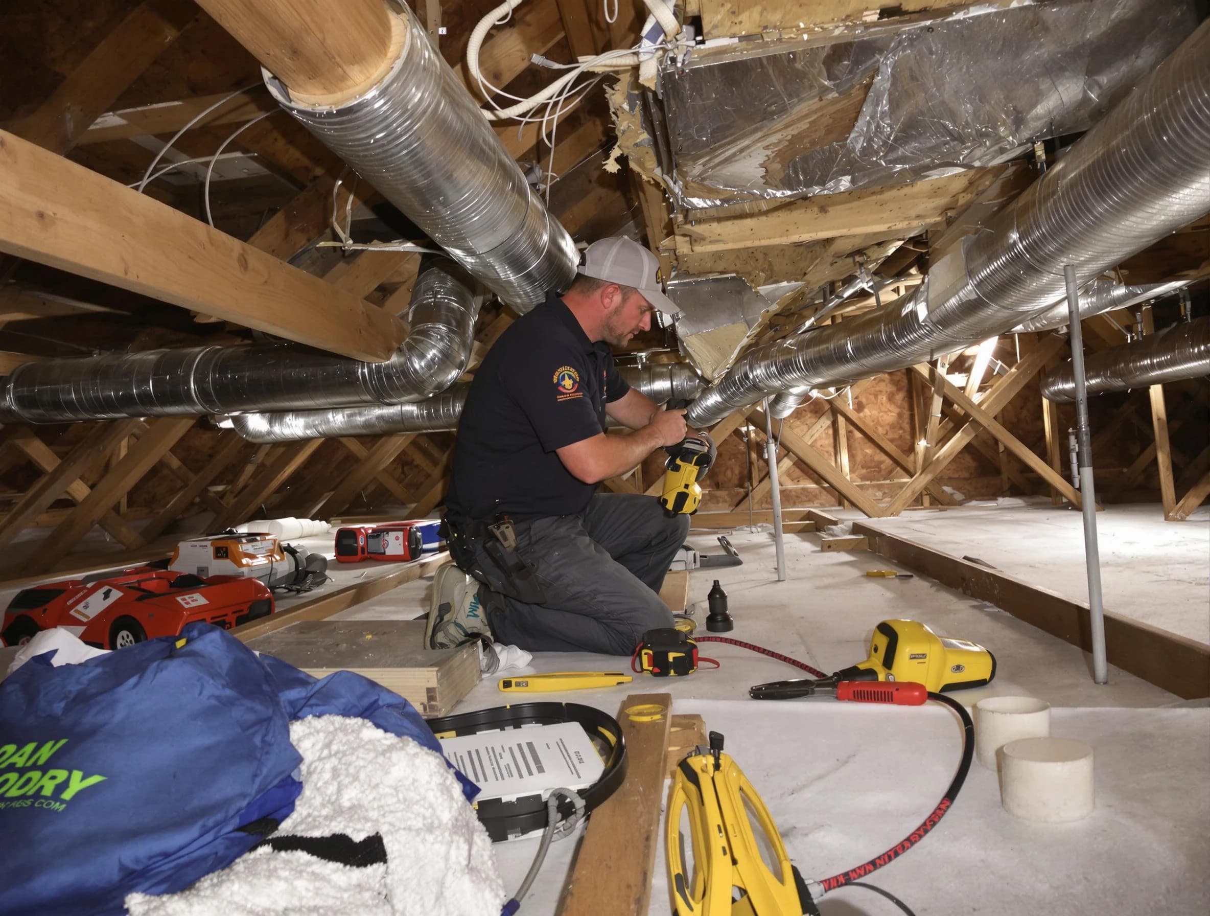 Professional air duct repair by Peters Air Duct Cleaning in Peters