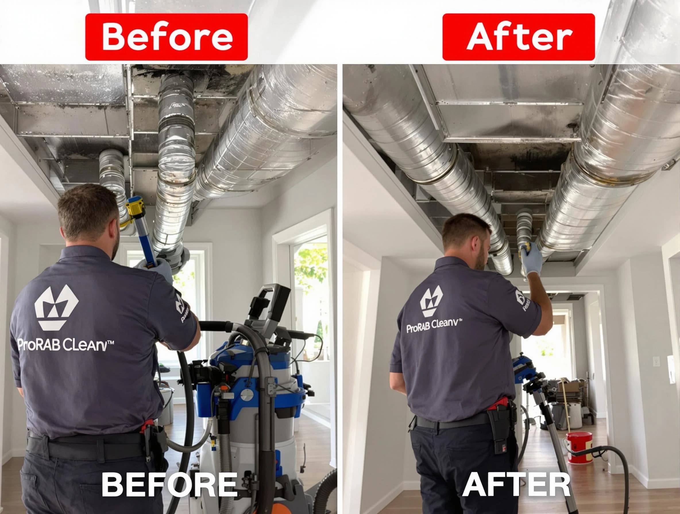 Peters Air Duct Cleaning expert performing thorough residential duct cleaning in a Peters home