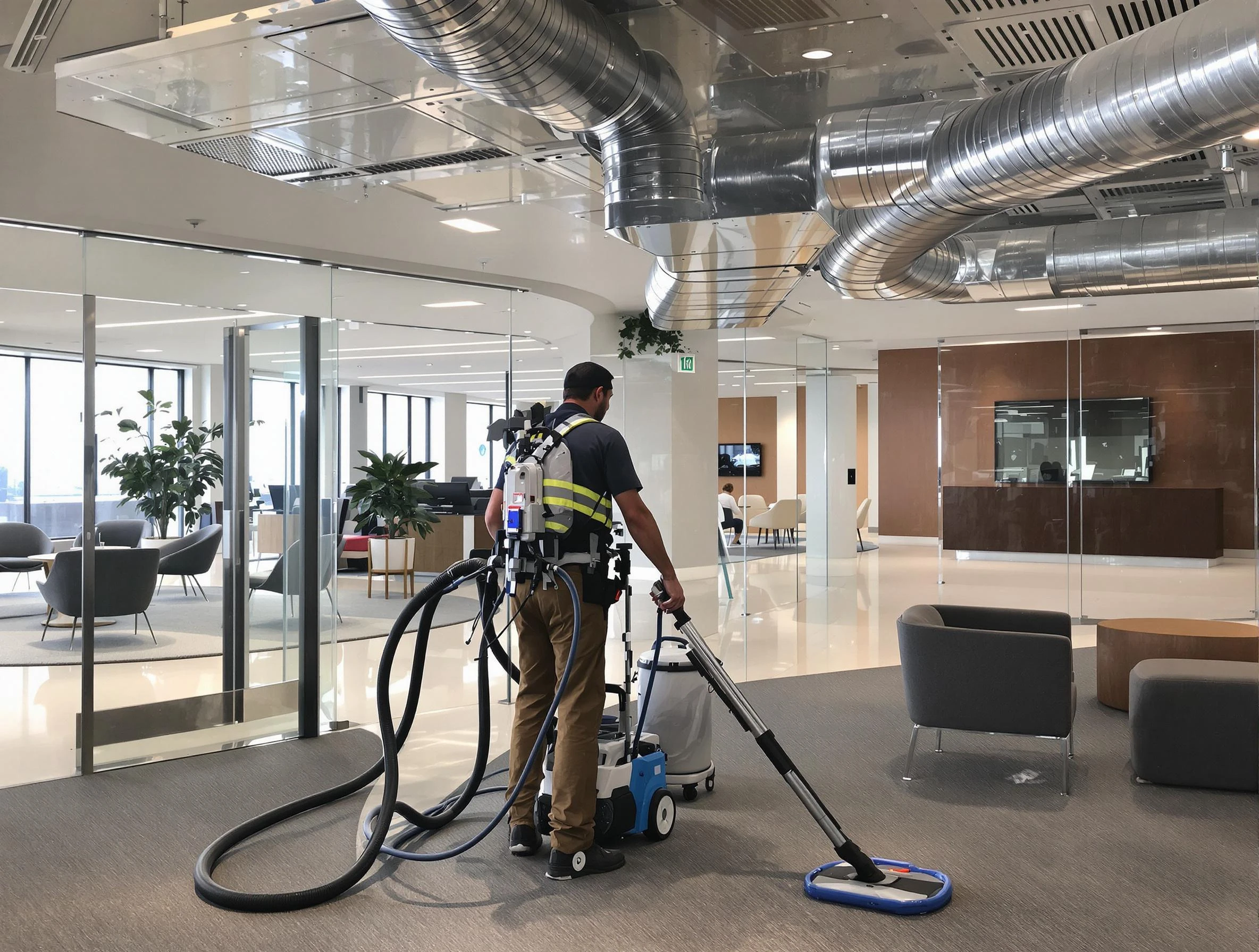 Commercial duct cleaning service by Peters Air Duct Cleaning in Peters
