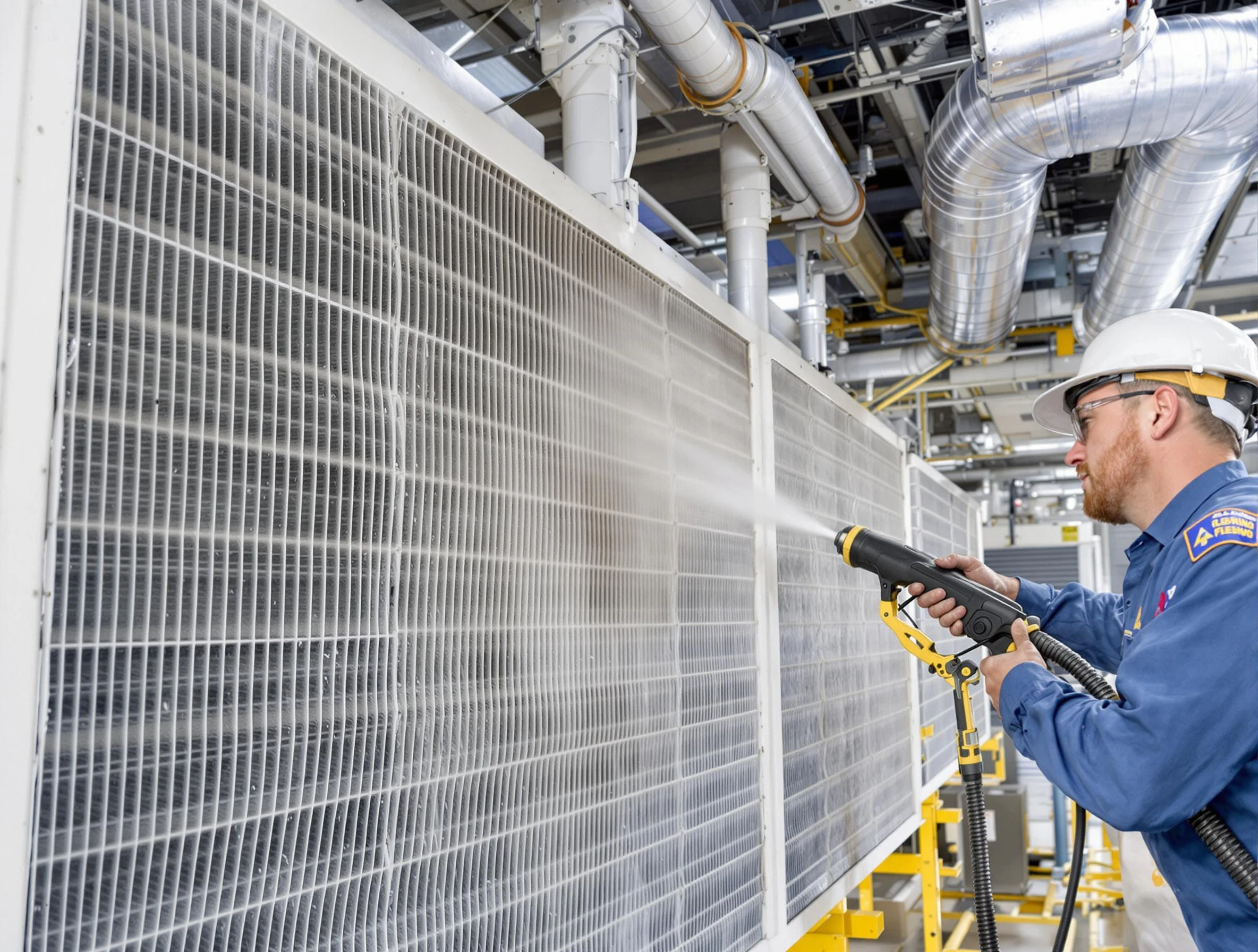 Professional commercial coil cleaning by Peters Air Duct Cleaning in Peters